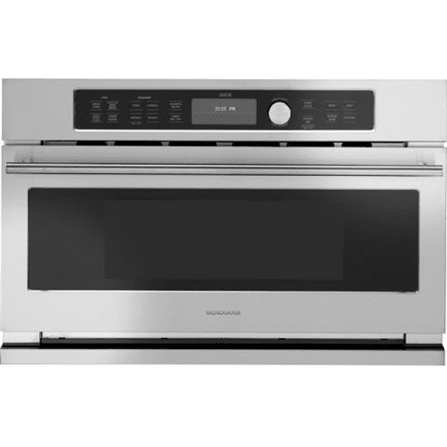 GE ZSC2201JSS Monogram 30 in Single Electric Advantium Wall Oven with Convection in Stainless Steel