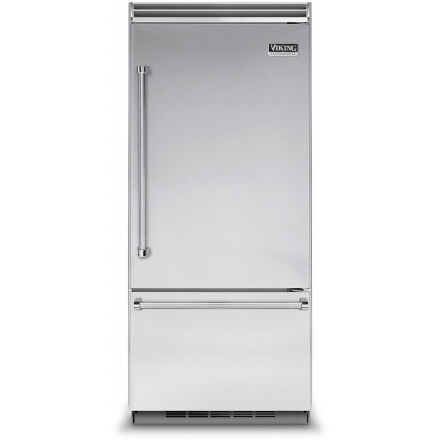 Viking VCBB5363ERSS 5 Series 36 Inch Counter Depth Refrigerator with 20.4 cu. ft. Total Capacity, 5.1 cu. ft. Freezer Capacity, 3 Glass Shelves, Right Hinge, in Stainless Steel