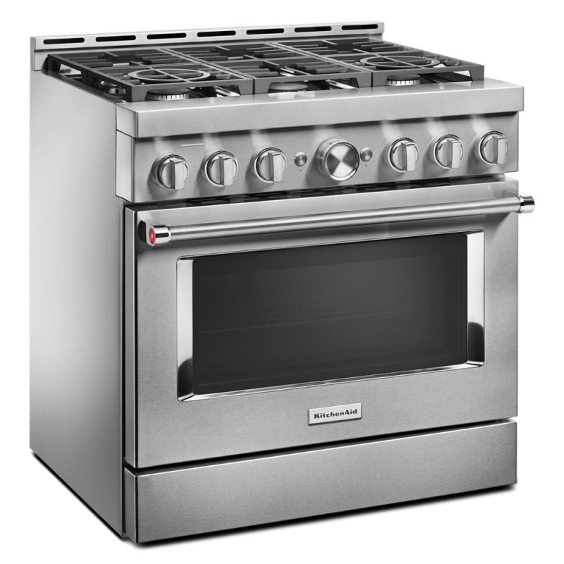 KitchenAid KFGC506JSS 36 in. 5.1 cu. ft. Smart CommercialStyle Gas