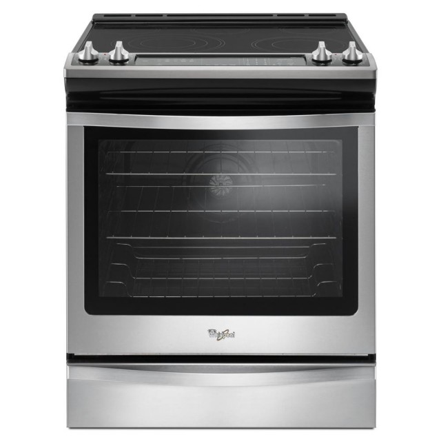 Whirlpool WEE745H0FS 6.4 cu. ft. Slide-in Electric Range with True Convection in Stainless Steel
