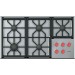 Wolf CG365PS 36 Inch Professional Gas Cooktop with 5 Dual-Stacked Sealed Burners in Stainless Steel