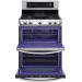 LG LDG4315ST 30 Inch Double Oven Gas Range with ProBake Convection®, EasyClean®, 18,500 BTU Power Burner, 5 Sealed Burners, 6.9 cu. ft. Capacity, Griddle, in Stainless Steel
