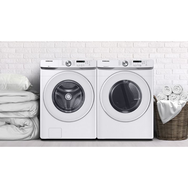 Samsung 4.5 cu. ft. High-Efficiency Front Load Washer with Self-Clean+ in  White WF45T6000AW - The Home Depot