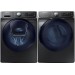 Samsung WF45K6500AV 4.5 cu. ft. High-Efficiency Front Load Washer with Steam and AddWash Door and DV45K6500GV 7.5 cu. ft. Gas Dryer with Steam, Stackable, in Black Stainless Steel