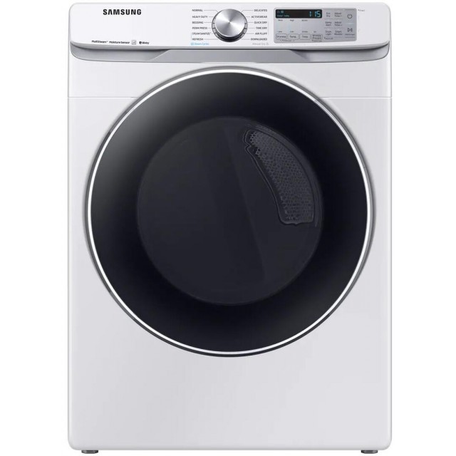 Samsung DVE45R6300W 7.5 cu. ft. White, Stackable, Electric Dryer with Steam Sanitize+, ENERGY STAR
