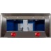 Ilve UAM120MB Majestic Series 48 Inch Wall Mount Ducted Hood with 850 CFM, Halogen Lights, in Blue