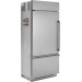 Cafe CDB36LP2PS1 36 Inch Built-In Smart Bottom Freezer Refrigerator with 21.3 Cu. Ft. Capacity, Adjustable Glass Shelves, Full Extension Snack Drawers, Electronic Digital Temperature Display, and Sabbath Mode: Left Hinge