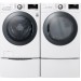 LG WM3900HWA 4.5 Cu. Ft. 14-Cycle Front-Loading Washer with Steam and DLEX3900W 27 Inch Smart Electric Dryer with 7.4 cu. ft. Capacity, Wi-Fi Enabled, 14 Dry Cycles, 5 Temperature Settings, in White
