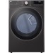 LG DLEX4200B 7.4 cu. ft. Ultra Large Capacity Black Steel Smart Electric Vented Dryer with Sensor Dry, TurboSteam & Wi-Fi Enabled