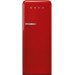 Smeg FAB28URRD3 50's Retro Design 24 Inch Freestanding Top Freezer Refrigerator with 9.92 Cu. Ft. Total Capacity, Multi-Flow Cooling System, LED Internal Light, Ice Cube Tray, and ENERGY STAR® Certified: Red, Right Hinge