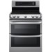 LG LDE4415ST 7.3 Cu. Ft. Electric Self-Cleaning Freestanding Double Oven Range with ProBake Convection - Stainless steel