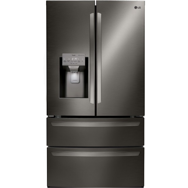 LG LMXS28626D 27.8 4-Door French Door Smart Wi-Fi Enabled Refrigerator - Black stainless steel