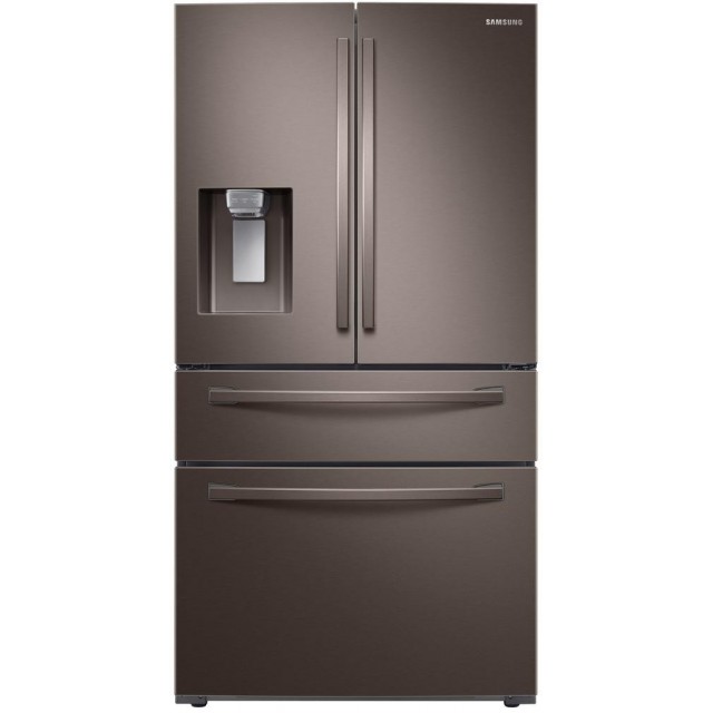 Samsung RF28R7351DT 36 Inch French Door Refrigerator with Food Showcase, FlexZone Drawer, AutoFill Pitcher, Fingerprint Resistant Finish: Tuscan Stainless Steel