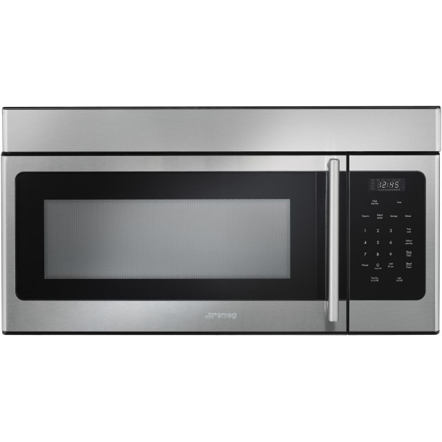 Smeg OTR316XU 30 Inch Over the Range Microwave Oven with 1.6 cu. ft. Capacity, 1000 Cooking Watts, Convertible Venting, 300 CFM, in Stainless Steel