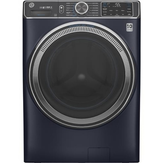 GE GFW850SPNRS 28 Inch Front Load Smart Washer with 5.0 cu. ft. Capacity, SmartDispense™ Technology,mDynamic Balancing Technology™, 12 Wash Cycles, Steam Cycle, Sanitize + Allergen, Quick Wash, ADA Compliant, and ENERGY STAR®: Royal Sapphire
