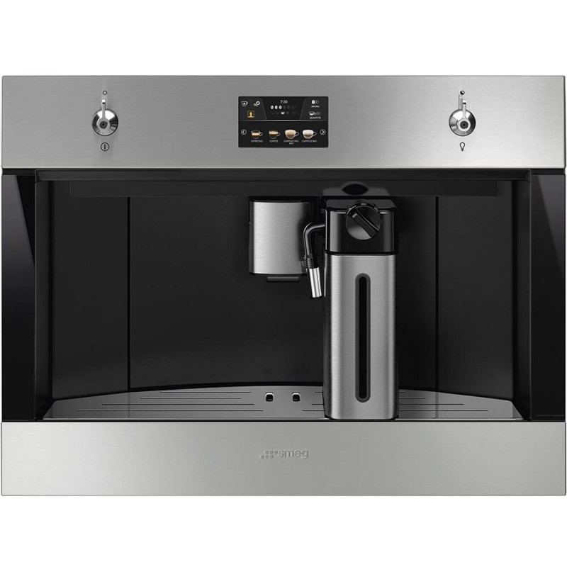 Smeg CMSU4303X Classic Series 24 Inch Built-In Coffee System with Auto  Cleaning, Removable Water Tank