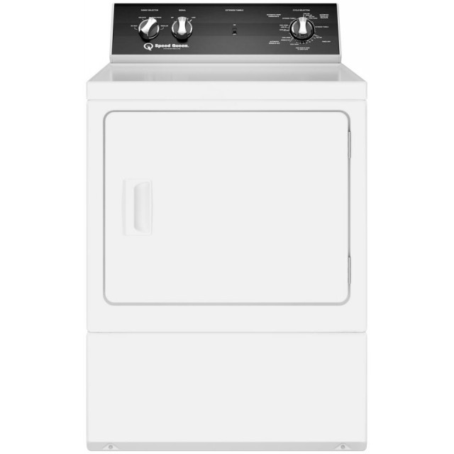Speed Queen DR5003WG 27 Inch Gas Dryer with 7 cu. ft. Capacity, 9 Dry Cycles, 4 Temperature Settings, Energy Star Certified, in White