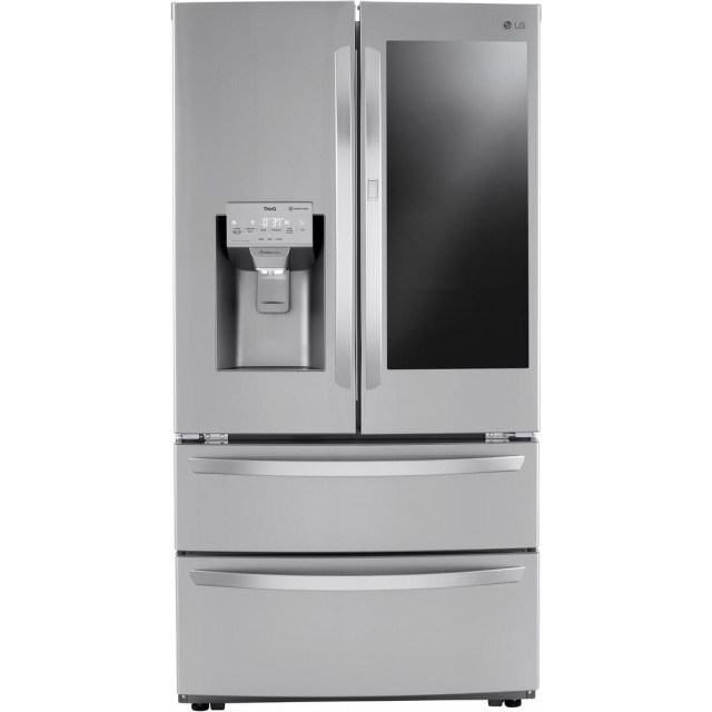 LG LRMVS2806S 36 Inch French Door Smart Refrigerator with 27.6 Cu. Ft. Capacity, InstaView Door-in-Door, Craft Ice™, Tall Ice/Water Dispenser, Door Cooling+, Wi-Fi, Smart Diagnosis™, Pharmaceutical Water Filter: PrintProof™ Stainless Steel