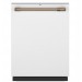 Cafe CDT845P4NW2 24 Inch Fully Integrated Built-In Dishwasher with 16 Place Settings, 5 Wash Cycles, Steam + Sanitize, Delay Start, Hard Food Disposer, 3rd Rack, Heated Dry, Tall Tub, and NSF Certified: Matte White
