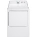 GE GTX33GASKWW 27 Inch Gas Dryer with 6.2 Cu. Ft. Capacity, Aluminized Alloy Drum, 3 Heat Selections, 120 Ft. Venting Capability, Flat Back Design, Rotary Electromechanical Controls, 3 Dry Cycles, Auto Dry, Cottons Cycle, and Easy Care Cycle