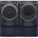 GE GFD85GSPNRS 28 Inch Gas Smart Dryer with 7.8 Cu. Ft. Capacity, Stainless Steel Drum, Washer Link, Powersteam, Reduce Static, Damp Alert, 12 Dryer Cycles, Steam Options, Sanitize Cycle, Quick Dry, Wrinkle Care, and ENERGY STAR® Certified: Sapphire Blue