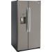 GE GSS25GMPES 36 Inch Side-by-Side Refrigerator with 25.3 Cu. Ft. Capacity, 4 Glass Shelves, Gallon Door Storage, Multi-Level Drawers, Enhanced Shabbos Mode, Frost Guard, Factory-Installed Ice Maker, and Integrated External Ice/Water Dispenser: Slate