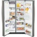 GE GSS25GMPES 36 Inch Side-by-Side Refrigerator with 25.3 Cu. Ft. Capacity, 4 Glass Shelves, Gallon Door Storage, Multi-Level Drawers, Enhanced Shabbos Mode, Frost Guard, Factory-Installed Ice Maker, and Integrated External Ice/Water Dispenser: Slate