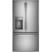 GE GFE28GYNFS 36 Inch French Door Refrigerator with 27.8 cu. ft. Capacity, TwinChill, Turbo Cool/Freeze, Showcase LED, Ice & Water Dispenser, Advanced Filtration, ADA Compliant, and ENERGY STAR® Certified: Fingerprint Resistant Stainless Steel