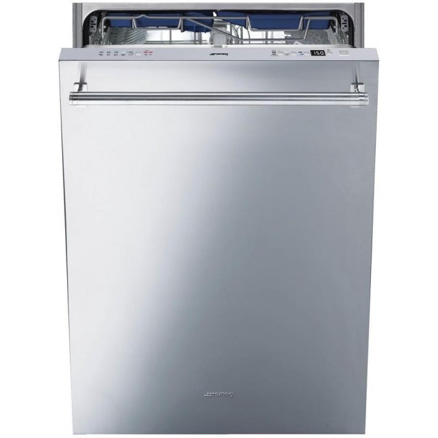Smeg STU8647X 24 Inch Built-In Dishwasher with 10 Wash Cycles, 13 Place Settings, Water Softener, Stainless Steel Tub, Half Load Function, 47 dBA, Fingerprint-Proof Stainless Steel in Stainless Steel