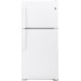 GE GTS19KGNRWW 30 Inch Top Freezer Refrigerator with 19.1 Cu. Ft. Capacity, Reversible Hinges, Adjustable Full-Width Glass Shelves, Spillproof Freezer Floor, Upfront Controls, Garage Ready, Never Clean Condenser and Star-K Certified: White