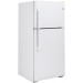 GE GTS19KGNRWW 30 Inch Top Freezer Refrigerator with 19.1 Cu. Ft. Capacity, Reversible Hinges, Adjustable Full-Width Glass Shelves, Spillproof Freezer Floor, Upfront Controls, Garage Ready, Never Clean Condenser and Star-K Certified: White