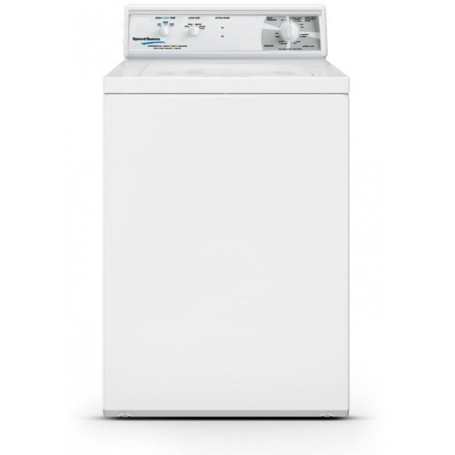 Speed Queen LWN432SP115TW01 26 Inch Commercial Top Load Washer with 3.19 cu. ft. Capacity, 710 RPM, Stainless Steel Tub, Manual Homestyle Control, Automatic Balancing Suspension System in White