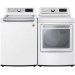 LG WT7305CW 27 Inch Top Load Smart Washer with 4.8 Cu. Ft. Capacity and DLG7301WE 27 Inch Gas Smart Dryer with 7.3 cu. ft. Capacity, in White
