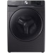 Samsung WF45R6100AV 27 Inch Front Load Washer with 4.5 cu. ft. Capacity, Stackable and DVG45R6100V 27 Inch Gas Dryer with 7.5 cu. ft. Capacity, Steam Cycle, in Fingerprint Resistant Black Stainless Steel
