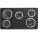 Amana ACC6356KFB 36 Inch Electric Cooktop with 5 Heating Elements, Right Controls, Chrome Drip Pan and Dishwasher Safe Knobs: Black