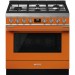 Smeg CPF30UGGYW Portofino Series 30 Inch Freestanding All Gas Range with Natural Gas, 3.6 cu. ft. Total Oven Capacity, Convection Oven, Continuous Grates, in Yellow