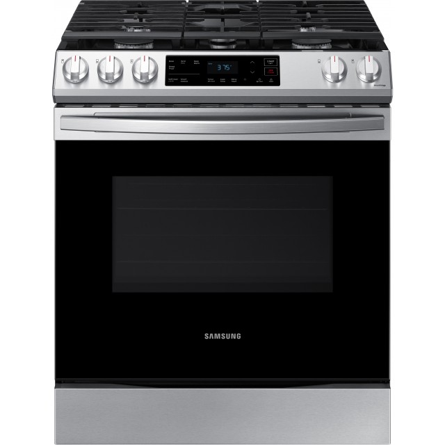 Samsung NX60T8111SS 30 in. 6.0 cu. ft. Slide-In Gas Range with Self-Cleaning Oven in Stainless Steel