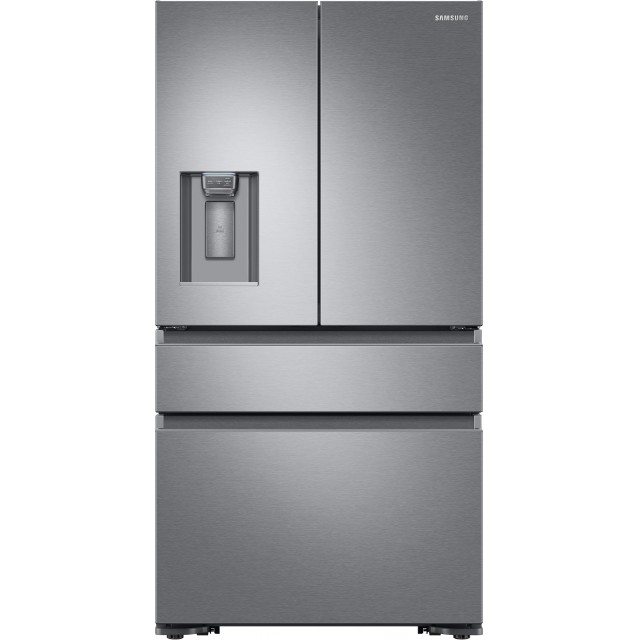 Samsung RF23M8070SR 22.6 cu. ft. 4-Door French Door Refrigerator with Recessed Handle in Stainless Steel, Counter Depth