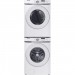 Samsung WF45T6000AW 27 in. 4.5 cu. ft. High-Efficiency, Front Load, Stackable, Washing Machine and DVE45T6000W 27 Inch 7.5 cu. ft. Electric Dryer with 10 Dry Cycles, 5 Temperature Settings, Wrinkle Prevent, Lint Filter Indicator, Reversible Door, in White
