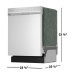 Sharp SDW6506JS 24 Inch Full Console Dishwasher with 14 Place Settings, 49 dBA, 5 Wash Cycles, 3rd Rack, Stainless Steel Hybrid Tub, Heat Dry, NSF Certified, and Energy Star® Rated