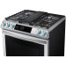 Samsung Bespoke NX60BB871112AA Smart Slide-in Gas Range 6.0 cu. ft. with Smart Dial, Air Fry & Wi-Fi in White Glass