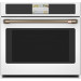 Cafe CTS90DP4NW2 Customizable Professional Collection Series 30 Inch Smart 5 cu. ft. Total Capacity Electric Single Wall Oven with Wi-Fi Enabled, 2 Oven Racks, Convection, Delay Bake, UL Certification, Timer, Fast Preheat, Temperature Probe in Matte White
