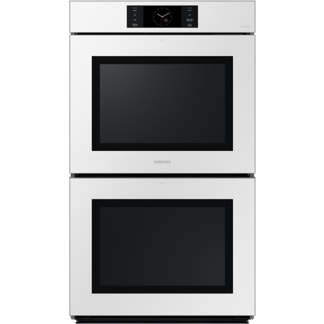 Samsung NV51CB700D12 Bespoke Series 30 Inch Smart 10.2 cu. ft. Total Capacity Electric Double Wall Steam Oven with Wi-Fi Enabled, 4 Oven Racks, Flex Duo , Steam Cooking, Air Fry, 7" LCD Screen, AI Pro Cooking Camera in White Glass