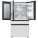 Samsung BESPOKE RF23BB890012 36 Inch Counter-Depth Smart 4-Door French Door Refrigerator with 23 cu. ft. Capacity, 4 Shelves, Gallon Bin, Family Hub, Beverage Center, Dual Ice Maker, and ENERGY STAR®: White Glass