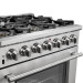 FORNO FFSGS626036 Capriasca Full Gas 36" Inch. Freestanding Range with 6 Sealed Burners Cooktop 120,000 BTU - 5.36 Cu.Ft. Gas Convection Oven, Stainless Steel, Cast Iron Grates