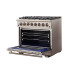 Forno FFSGS6187-36 Capriasca 36 in. 5.36 cu. ft. Gas Range with 6-Gas Burners and Electric 240-Volt Oven in Stainless Steel