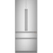 Cafe CIP36NP2VS1 36 Inch Built-In, Counter Depth 4 Door French Door Refrigerator with 20.2 cu. ft. Total Capacity, 4 Glass Shelves, 3.5 cu. ft. Freezer Capacity, Automatic Defrost, Ice Maker, Convertible Zone, Soft-Close Drawers in Stainless Steel