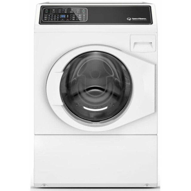 Speed Queen FF7008WN 27 Inch Front Load Washer with 3.5 cu. ft. Capacity, 10 Wash Cycles, 1200 RPM, Stainless Steel Tub, Extreme Tested Electronic Controls, Sanitize with Oxi, 5 Year Warranty, Delay Start , Favorite Cycles in White