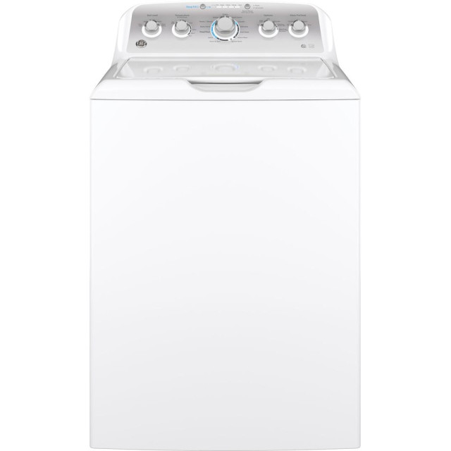 GE GTW500ASNWS 27 Inch Top Load Washer with 4.6 cu. ft. Capacity, 13 Wash Cycles, 800 RPM, Speed Wash, Deep Fill Option, UL Certification, Deep Clean Cycle, End of Cycle Signal in White