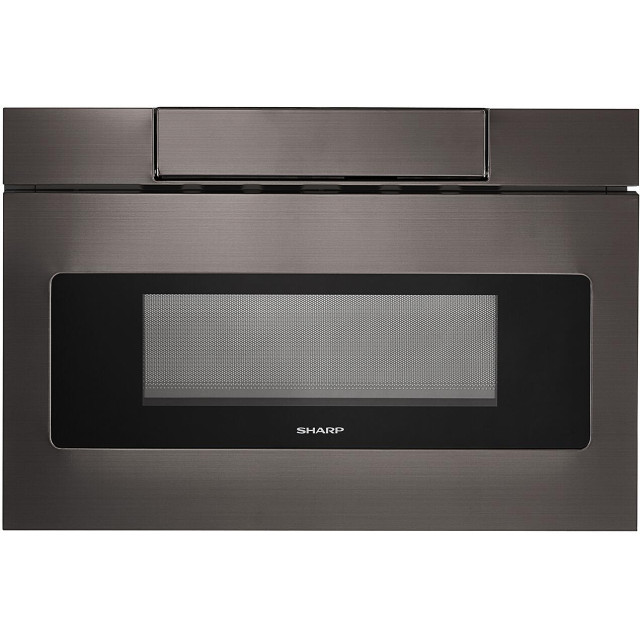 SHARP SMD2470AH 24 Inch Microwave Drawer with 1.2 cu. ft. Capacity, 1000 Cooking Watts, 11 Power Levels, Sensor Cook, Control Lock, Automatic Defrost, LCD Display, Interior Oven Light in Black Stainless Steel